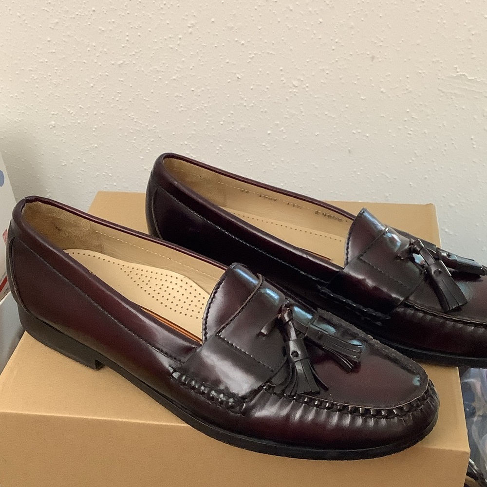 Cole Haan Dark Burgundy Tassel Loafers